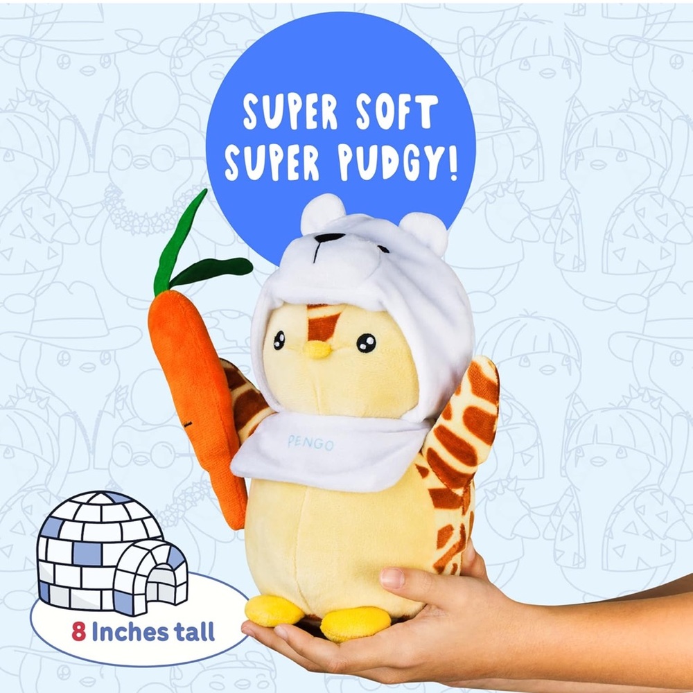 Pudgy Penguins Plush Buddy giraffe penguin polar bear hat carrot